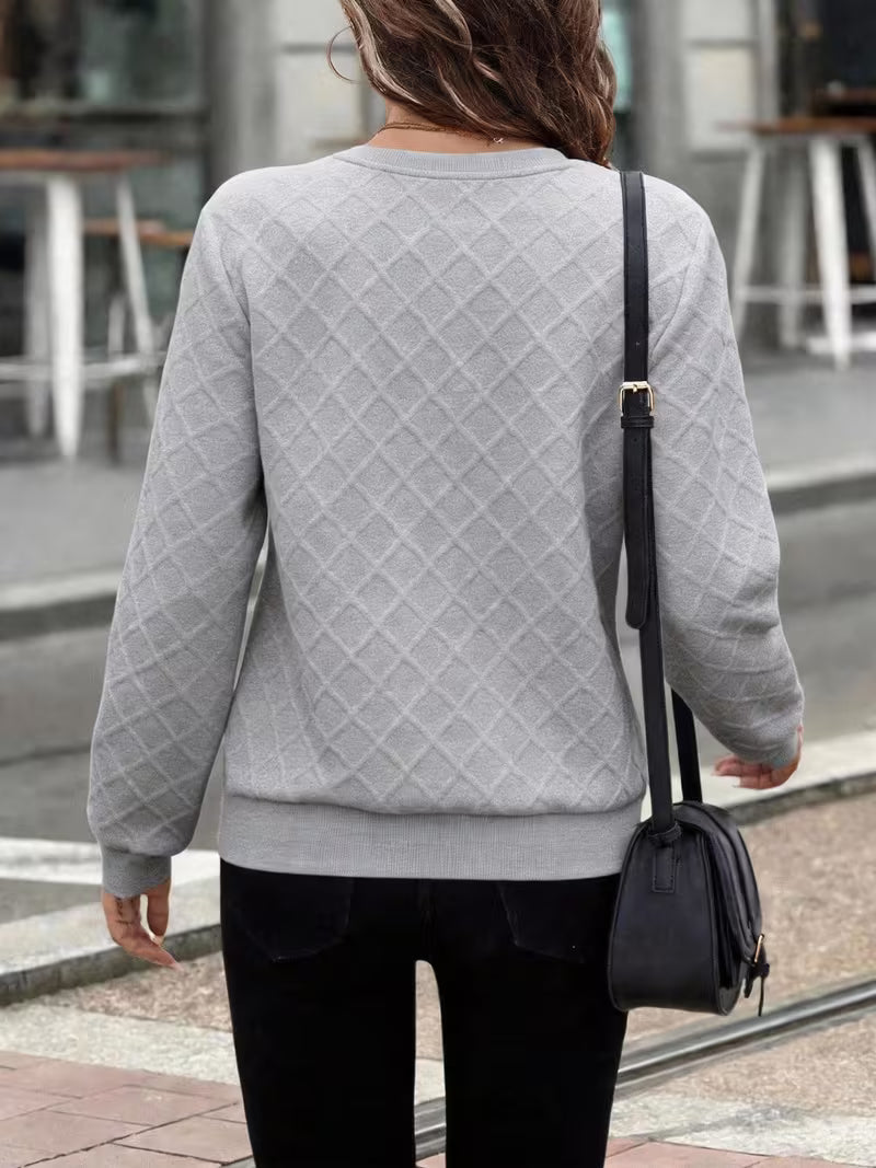 Juliet - Sweat Shirt à Manches Longues Texturé Avec Col Zippé