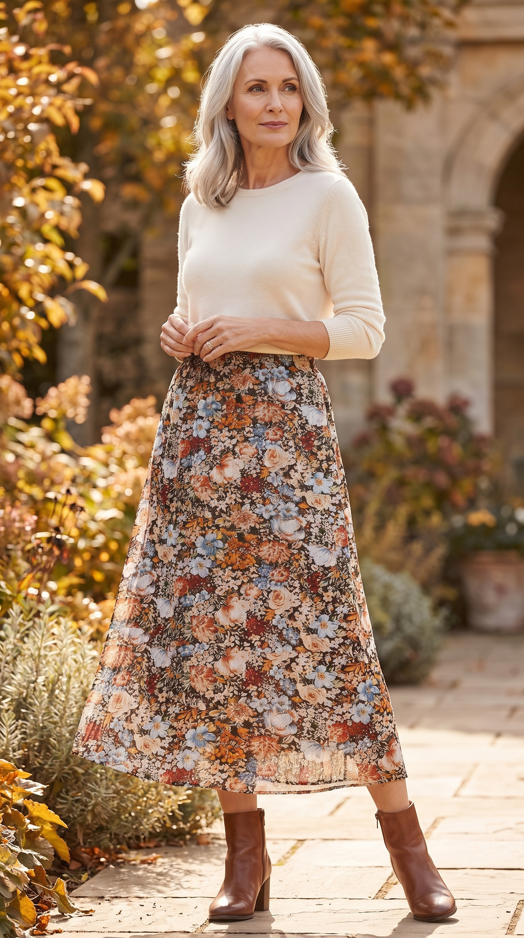 Zolina - Jupe À Imprimé Floral Avec Taille Élastiquée