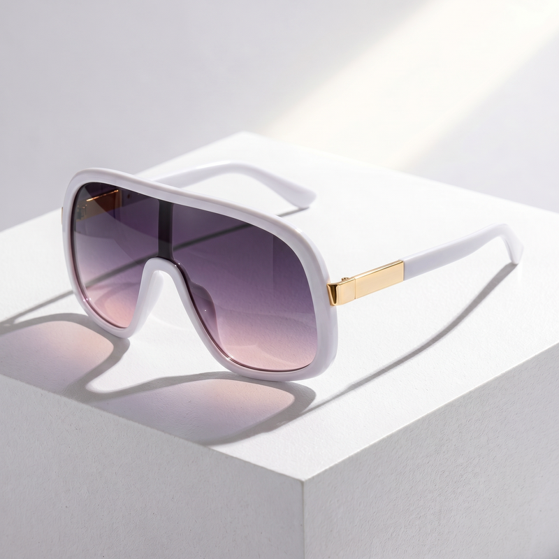 LumaVex - Lunettes De Soleil De Type Bouclier À Verres Teintés Larges