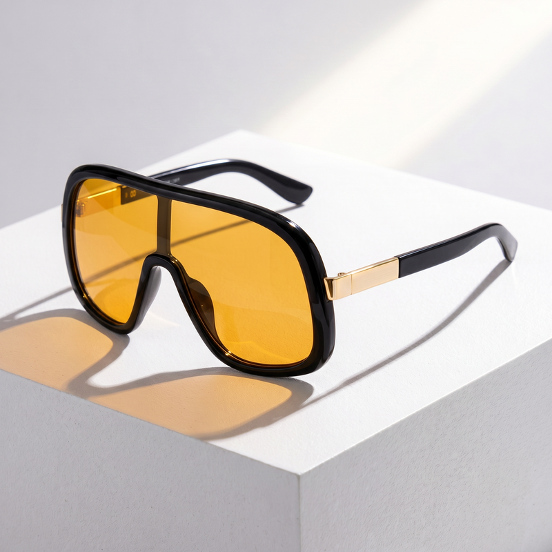 LumaVex - Lunettes De Soleil De Type Bouclier À Verres Teintés Larges