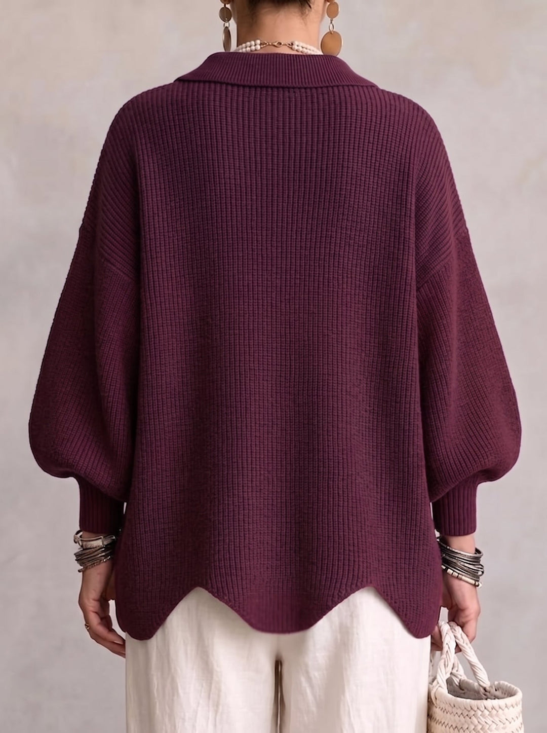 Shiryl - Cardigan en Maille à Col et Boutons Manches Longues