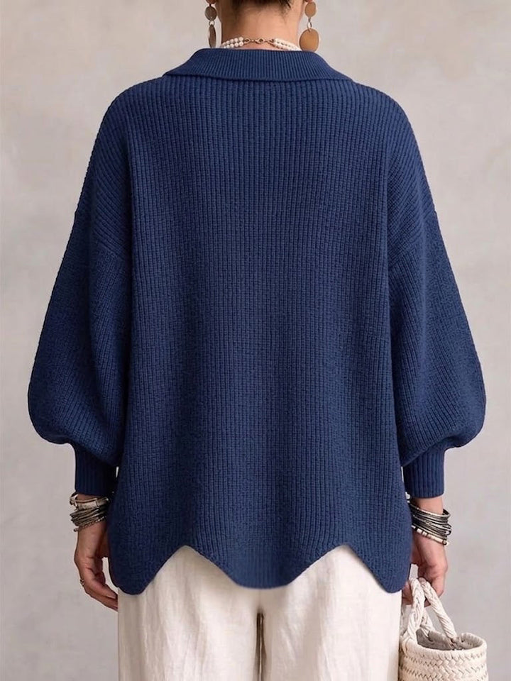 Shiryl - Cardigan en Maille à Col et Boutons Manches Longues