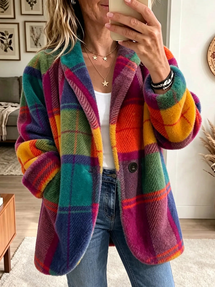 Noralia - Manteau À Carreaux Multicolores