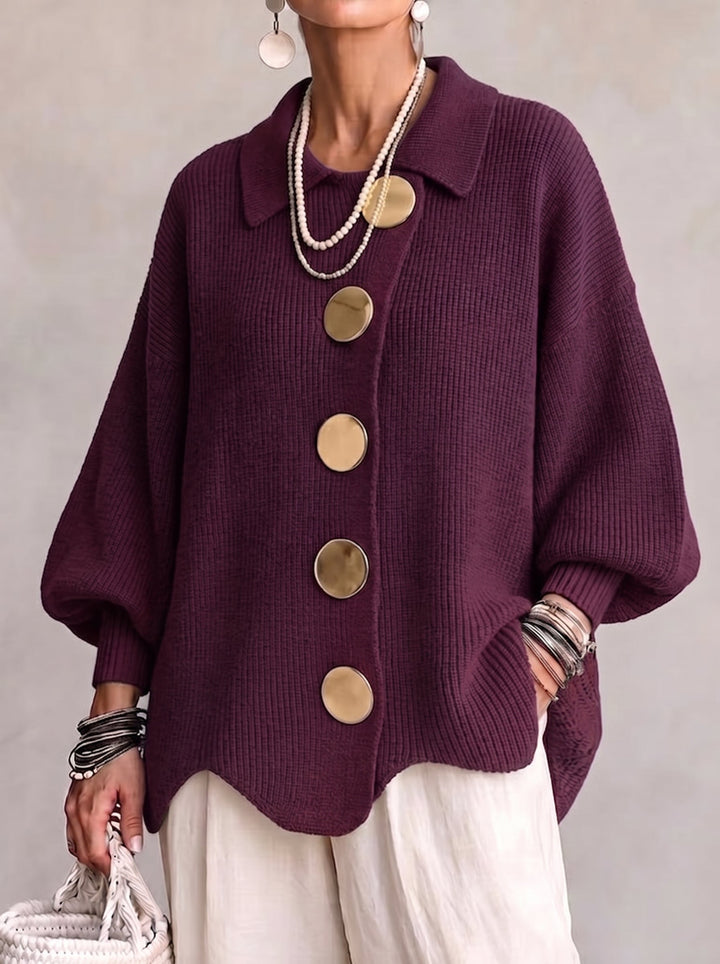 Kizzi - Cardigan Oversize À Boutons Dorés