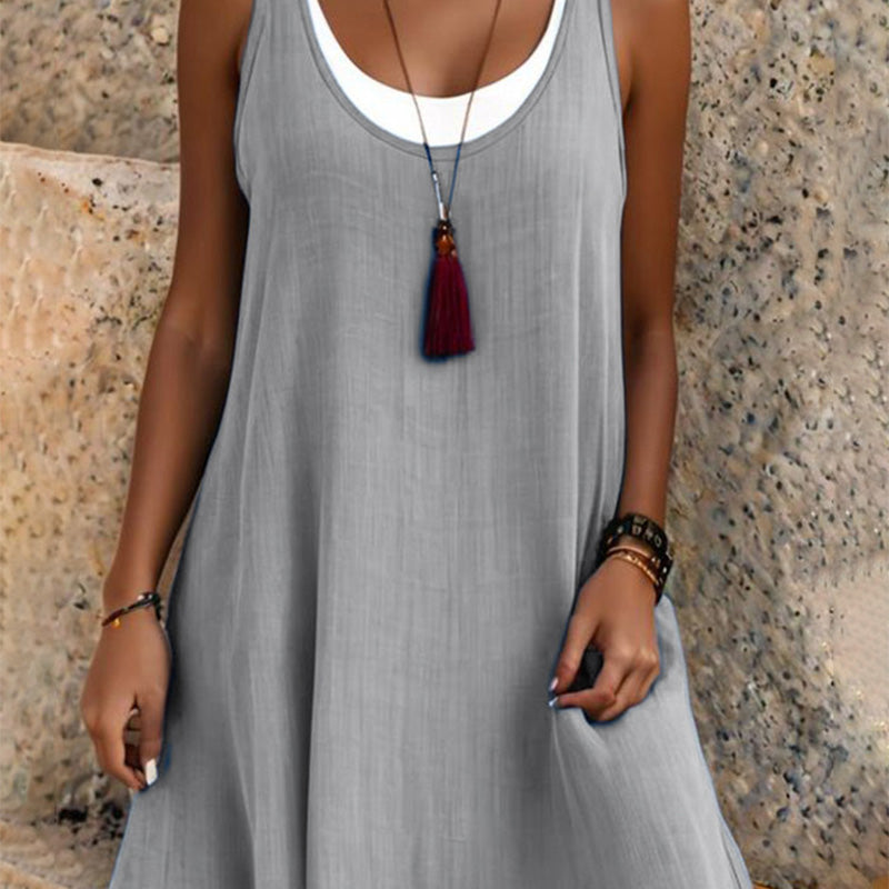 Billina - Robe d'été à Volants Sans Bretelles