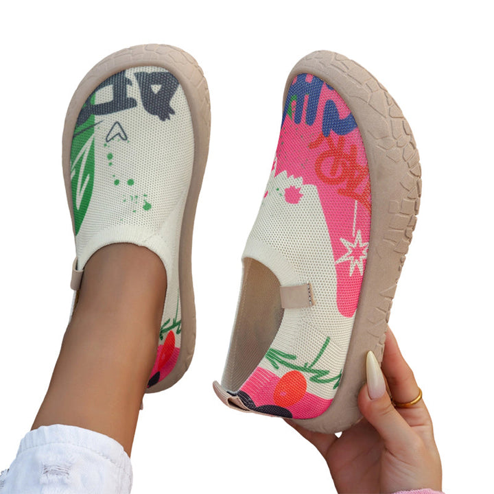 Farhia - Chaussures Décontractées À Enfiler Avec Imprimé Artistique