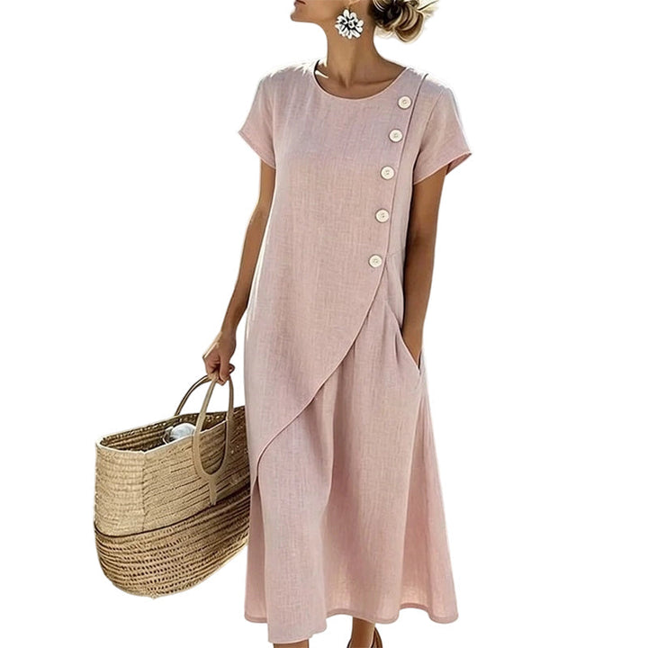 Alia - Robe Asymétrique Élégante À Col Rond