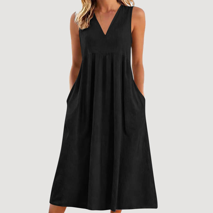 Milanie - Robe Midi Sans Manches