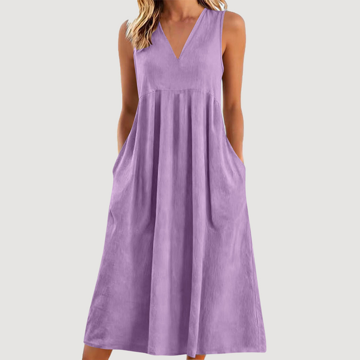Milanie - Robe Midi Sans Manches
