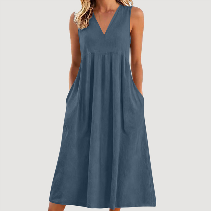 Milanie - Robe Midi Sans Manches