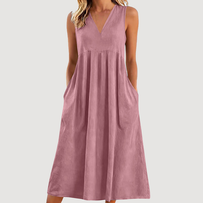 Milanie - Robe Midi Sans Manches
