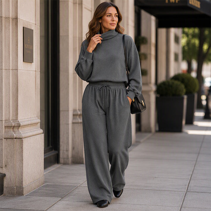 Phylles - Ensemble Deux Pièces à Col Roulé et Pantalon Large