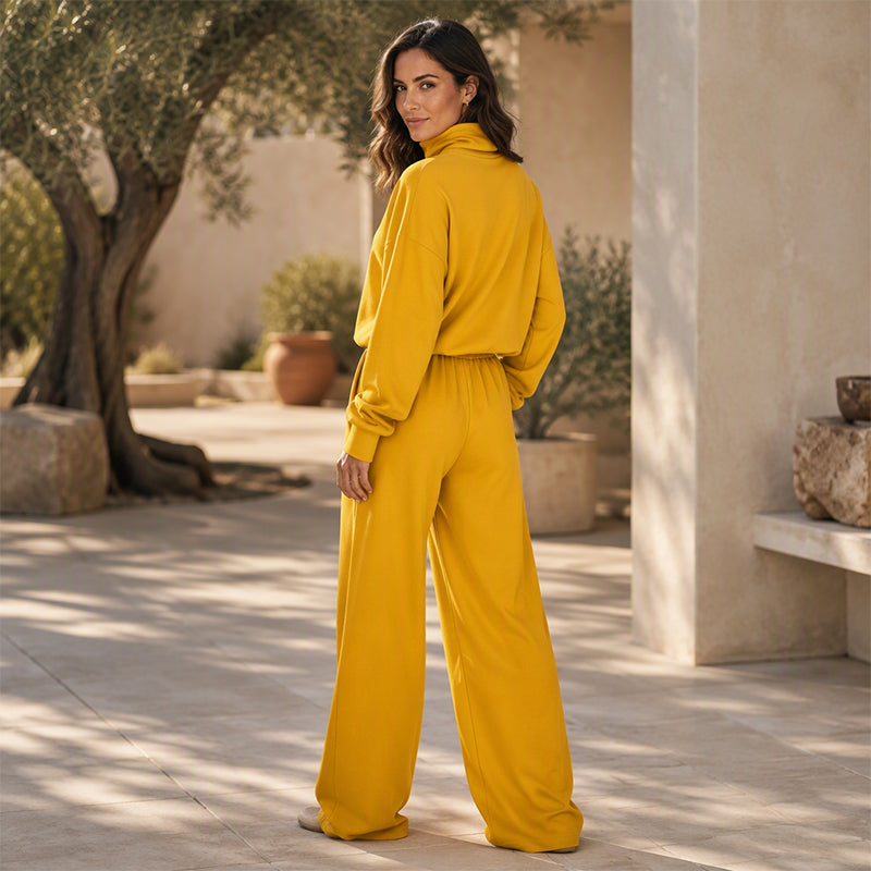 Phylles - Ensemble Deux Pièces à Col Roulé et Pantalon Large