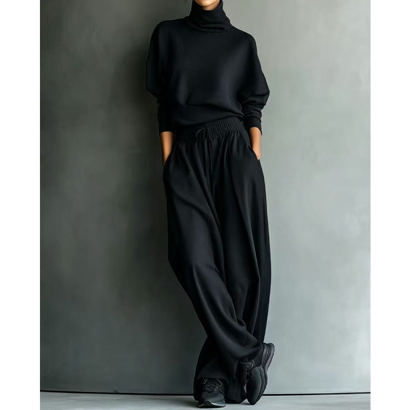 Phylles - Ensemble Deux Pièces à Col Roulé et Pantalon Large