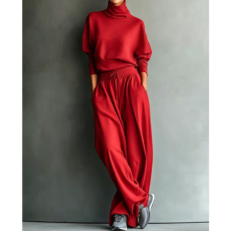 Phylles - Ensemble Deux Pièces à Col Roulé et Pantalon Large