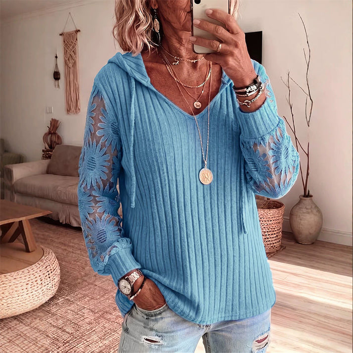 Nemila - Cardigan À Capuche en Dentelle Élégant
