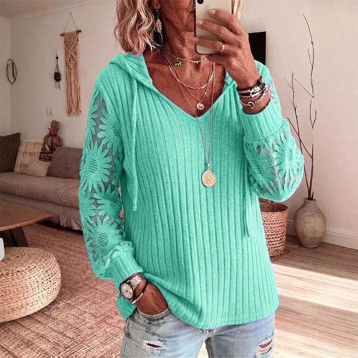Nemila - Cardigan À Capuche en Dentelle Élégant