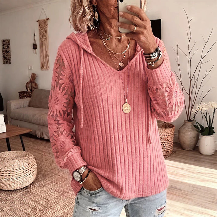 Nemila - Cardigan À Capuche en Dentelle Élégant