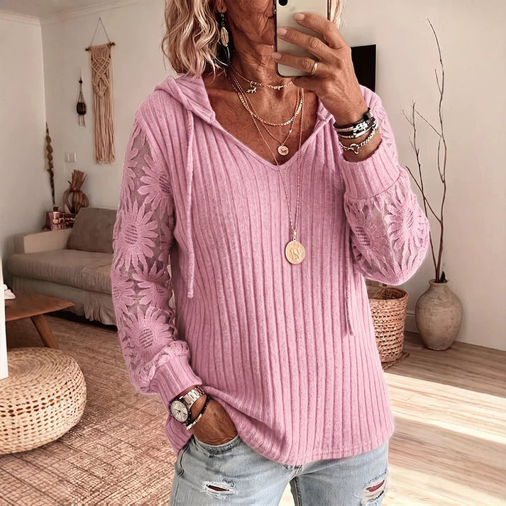 Nemila - Cardigan À Capuche en Dentelle Élégant