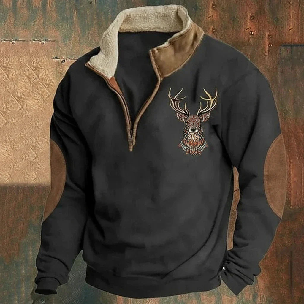 Nohan - Sweat-Chemise Élégant À Imprimé Cerf