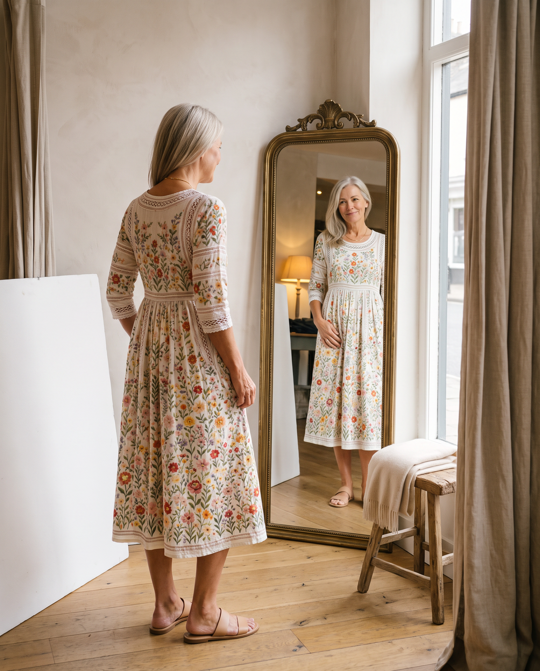 Lejina - Robe Midi « Charm  Prairie Fleurie »